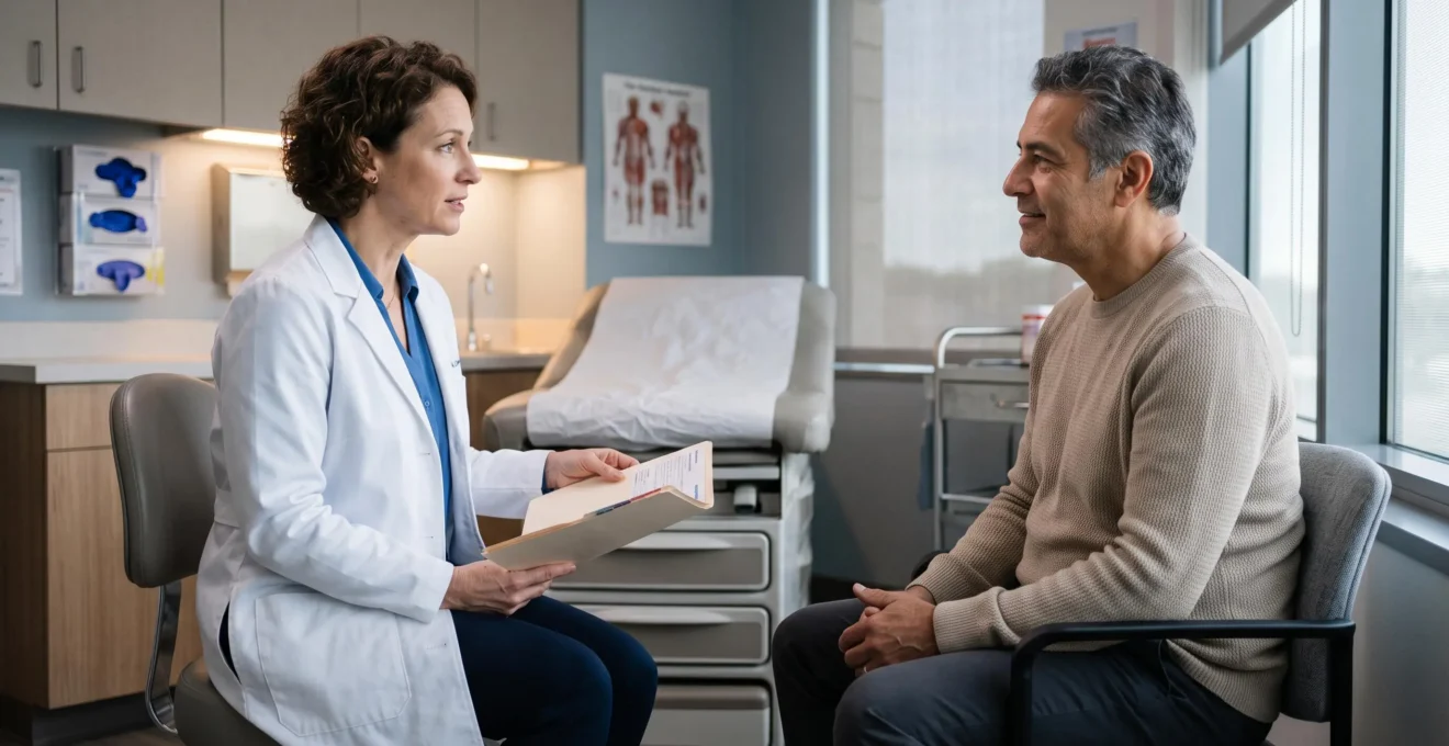 Consultation médicale professionnelle entre un médecin et un patient dans un cabinet médical